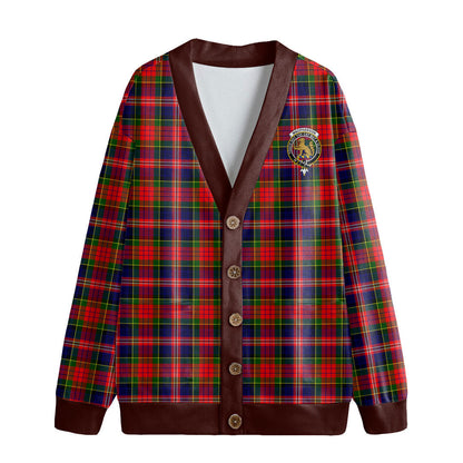 MacPherson Modern Tartan Crest Knitted Fleece Cardigan