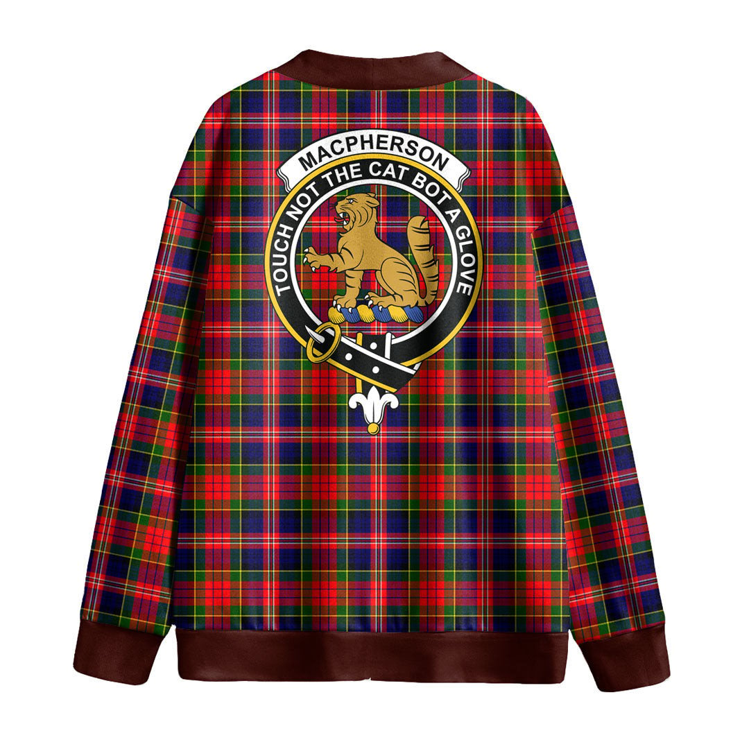 MacPherson Modern Tartan Crest Knitted Fleece Cardigan