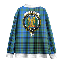 Falconer Tartan Crest Knitted Fleece Cardigan