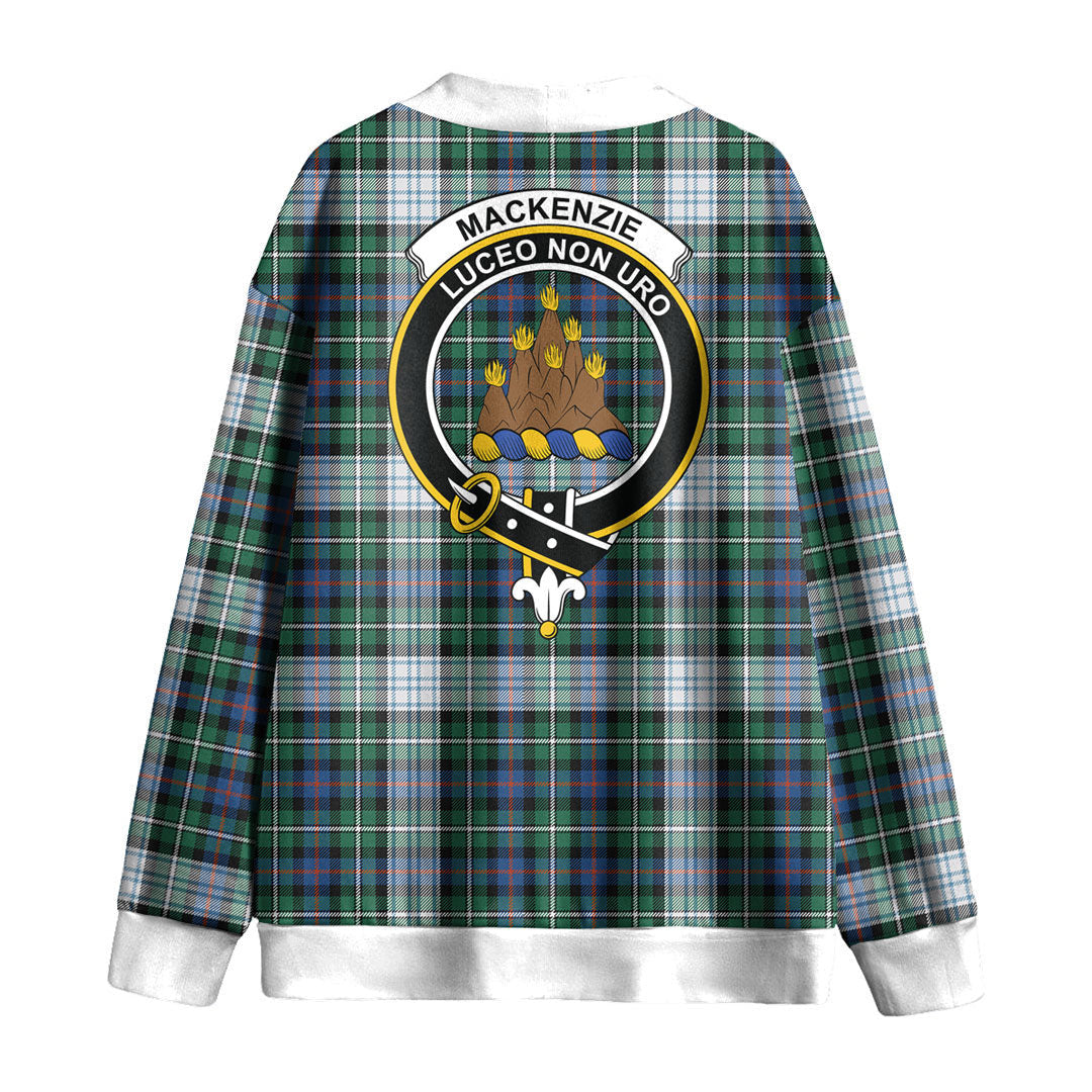 MacKenzie Dress Ancient Tartan Crest Knitted Fleece Cardigan