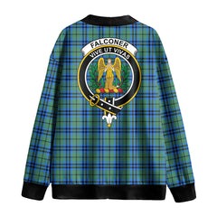 Falconer Tartan Crest Knitted Fleece Cardigan