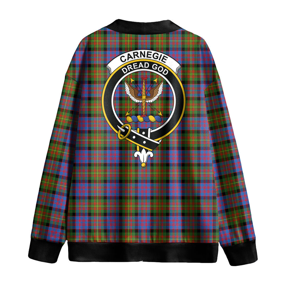 Carnegie Ancient Tartan Crest Knitted Fleece Cardigan