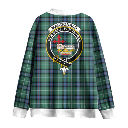 MacDonald of the Isles Hunting Ancient Tartan Crest Knitted Fleece Cardigan