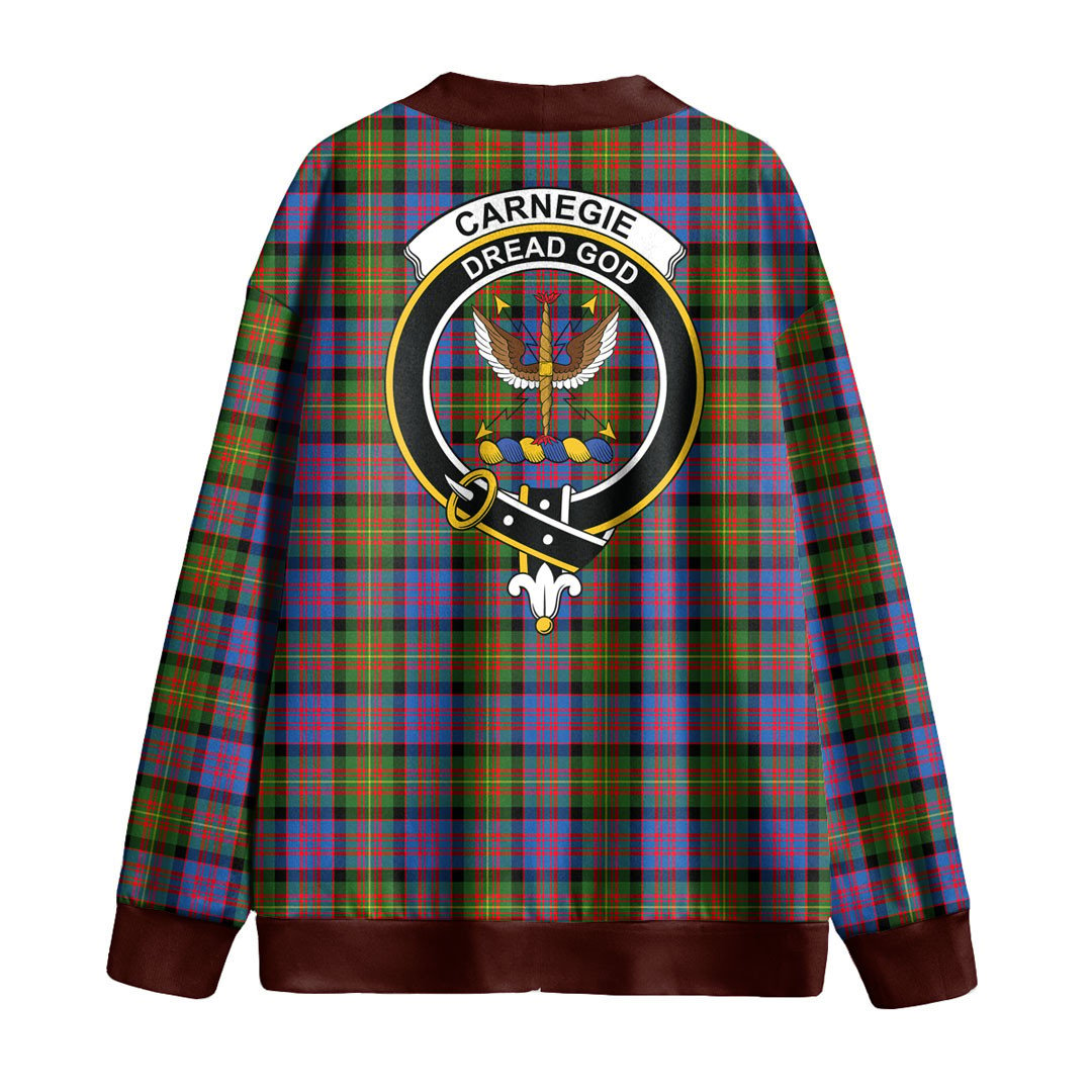 Carnegie Ancient Tartan Crest Knitted Fleece Cardigan