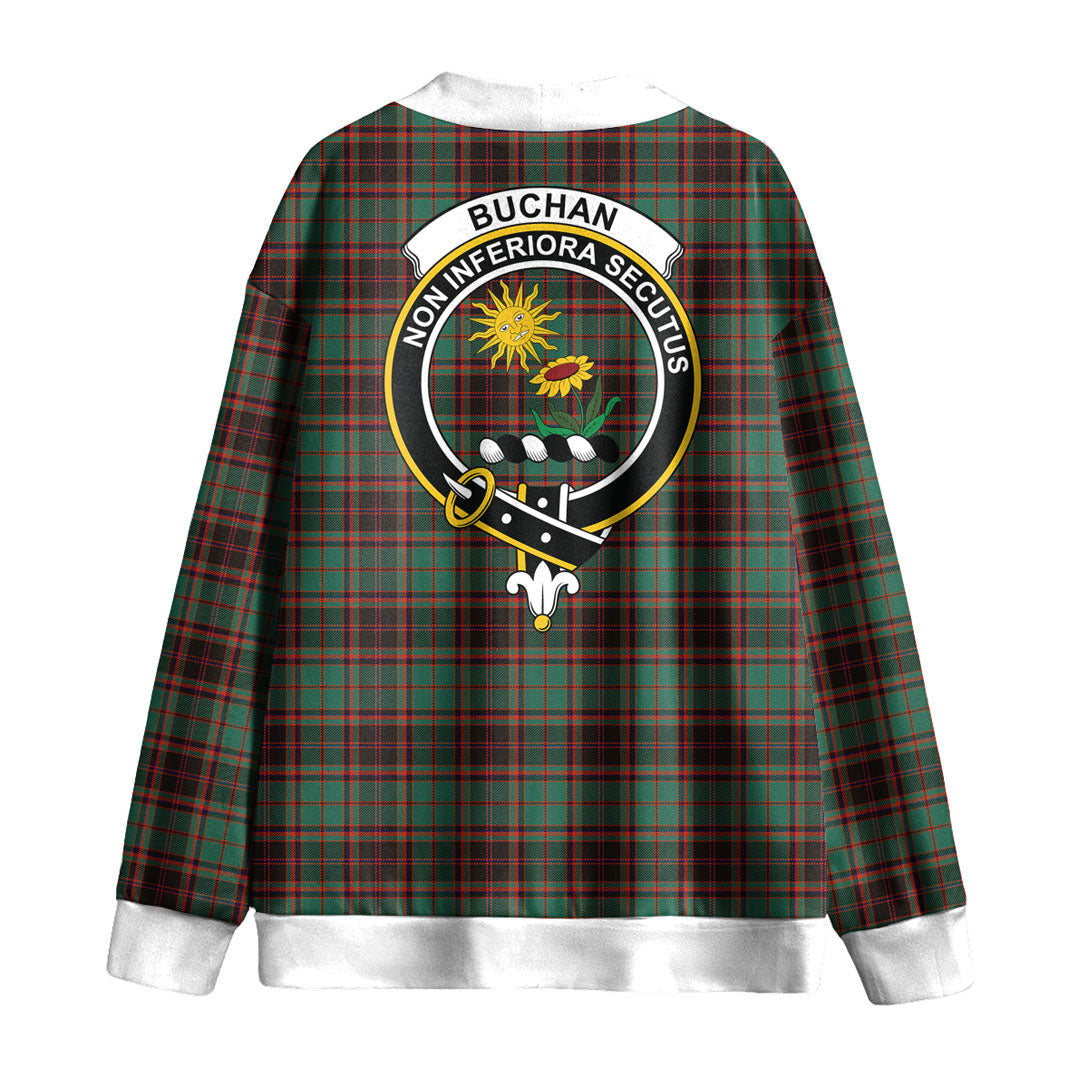 Buchan Ancient Tartan Crest Knitted Fleece Cardigan