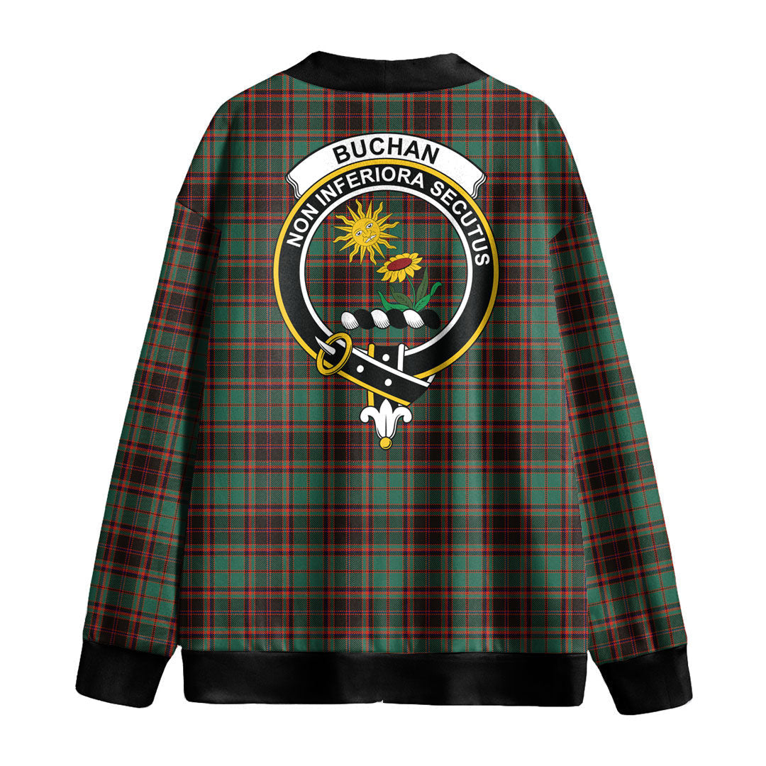 Buchan Ancient Tartan Crest Knitted Fleece Cardigan