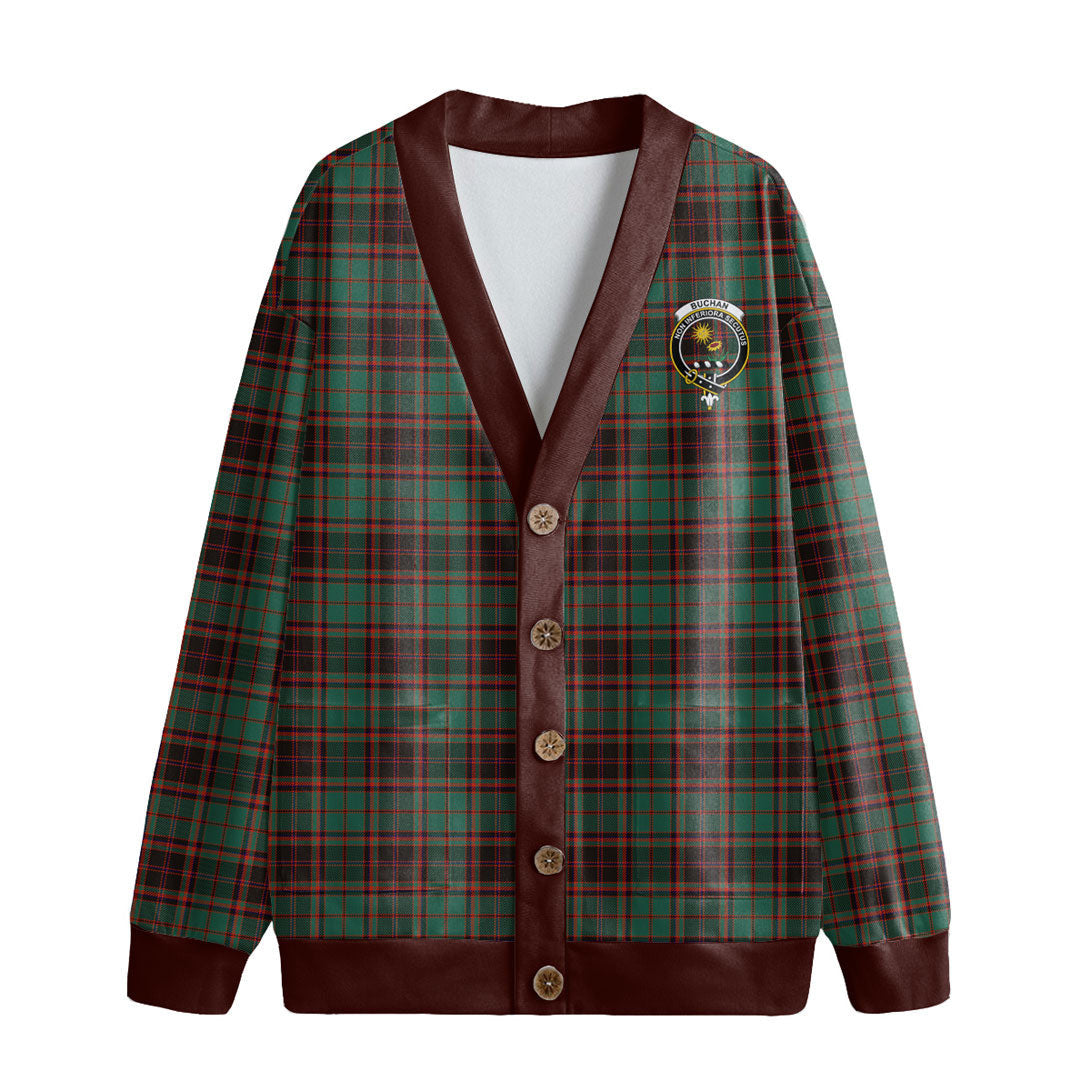 Buchan Ancient Tartan Crest Knitted Fleece Cardigan