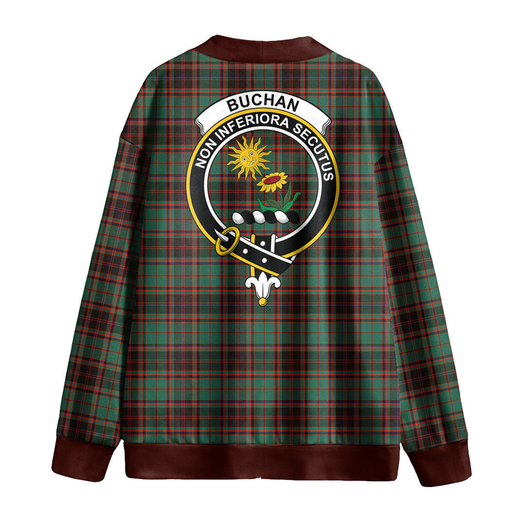 Buchan Ancient Tartan Crest Knitted Fleece Cardigan