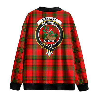 Maxwell Modern Tartan Crest Knitted Fleece Cardigan