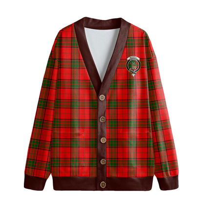 Maxwell Modern Tartan Crest Knitted Fleece Cardigan