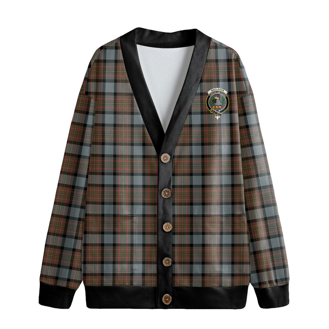 MacLaren Weathered Tartan Crest Knitted Fleece Cardigan