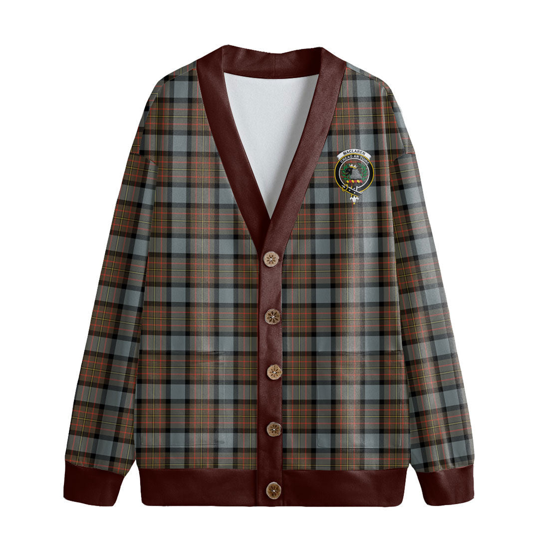 MacLaren Weathered Tartan Crest Knitted Fleece Cardigan