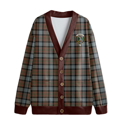 MacLaren Weathered Tartan Crest Knitted Fleece Cardigan