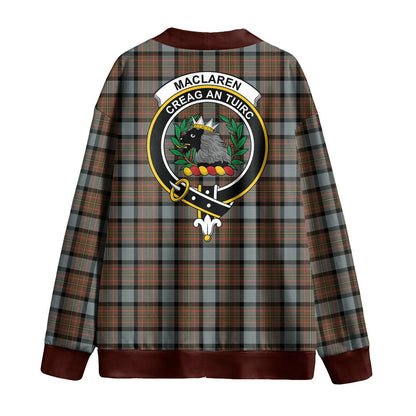 MacLaren Weathered Tartan Crest Knitted Fleece Cardigan