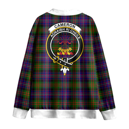 Cameron of Erracht Modern Tartan Crest Knitted Fleece Cardigan