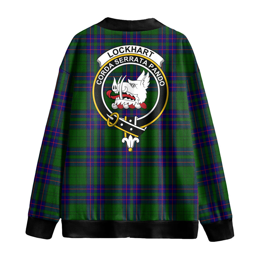 Lockhart Modern Tartan Crest Knitted Fleece Cardigan