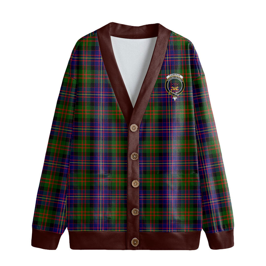 Cameron of Erracht Modern Tartan Crest Knitted Fleece Cardigan