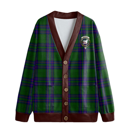 Lockhart Modern Tartan Crest Knitted Fleece Cardigan