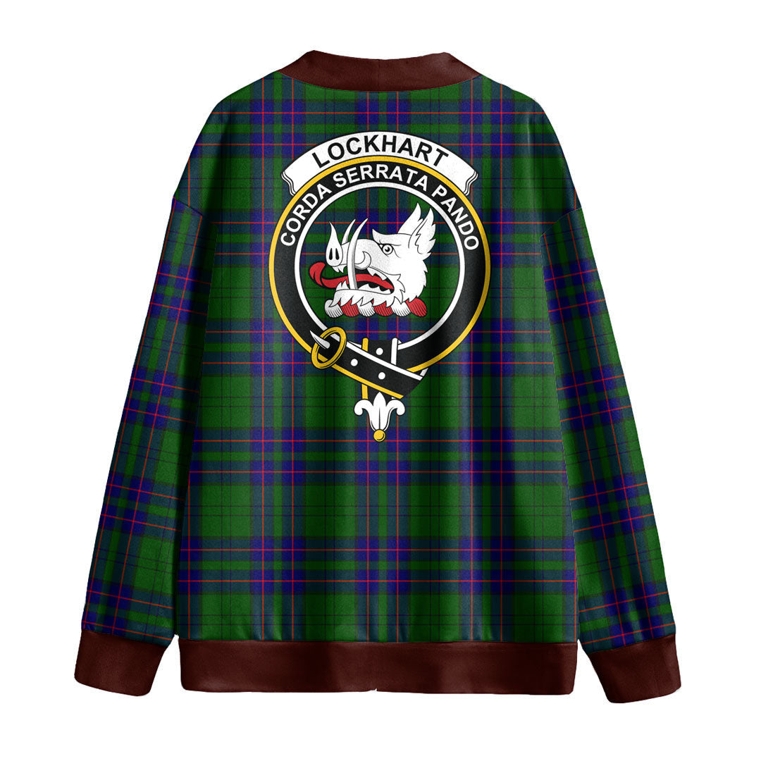 Lockhart Modern Tartan Crest Knitted Fleece Cardigan