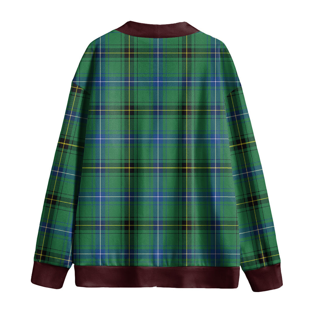 Henderson Ancient Tartan Plaid Knitted Fleece Cardigan