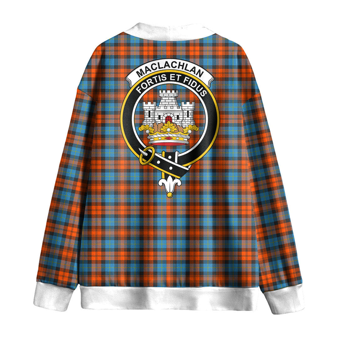 MacLachlan Ancient Tartan Crest Knitted Fleece Cardigan