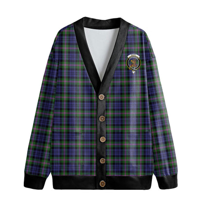 Baird Modern Tartan Crest Knitted Fleece Cardigan