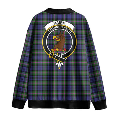 Baird Modern Tartan Crest Knitted Fleece Cardigan