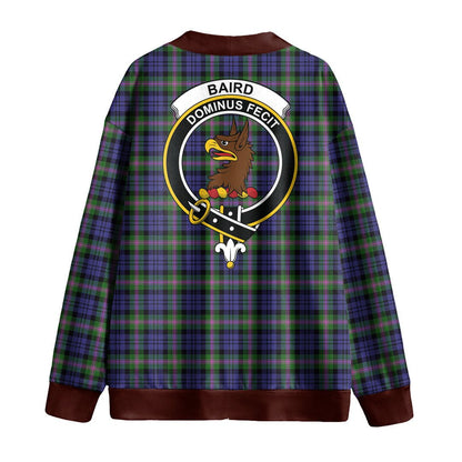 Baird Modern Tartan Crest Knitted Fleece Cardigan