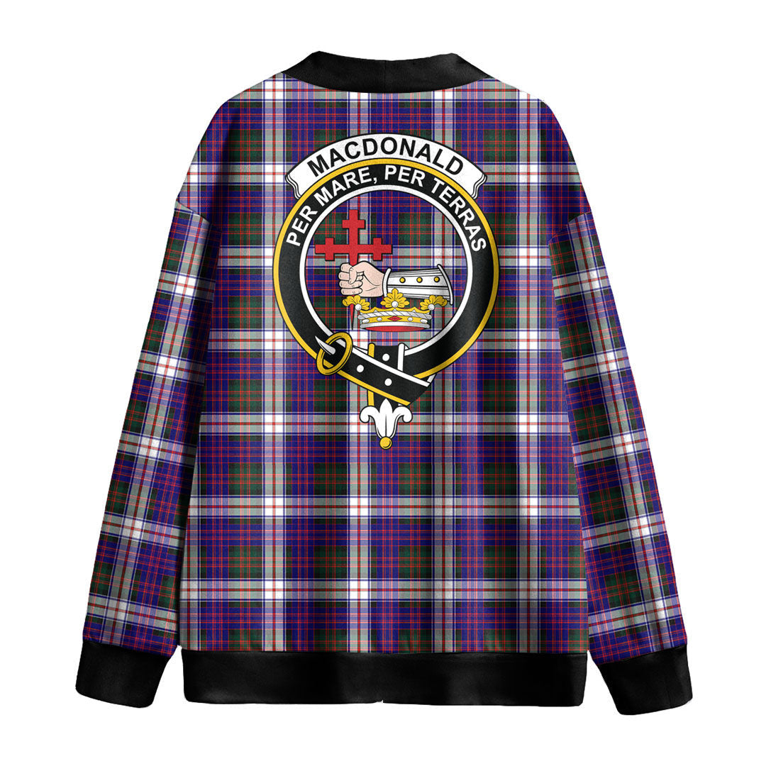 MacDonald Dress Modern Tartan Crest Knitted Fleece Cardigan