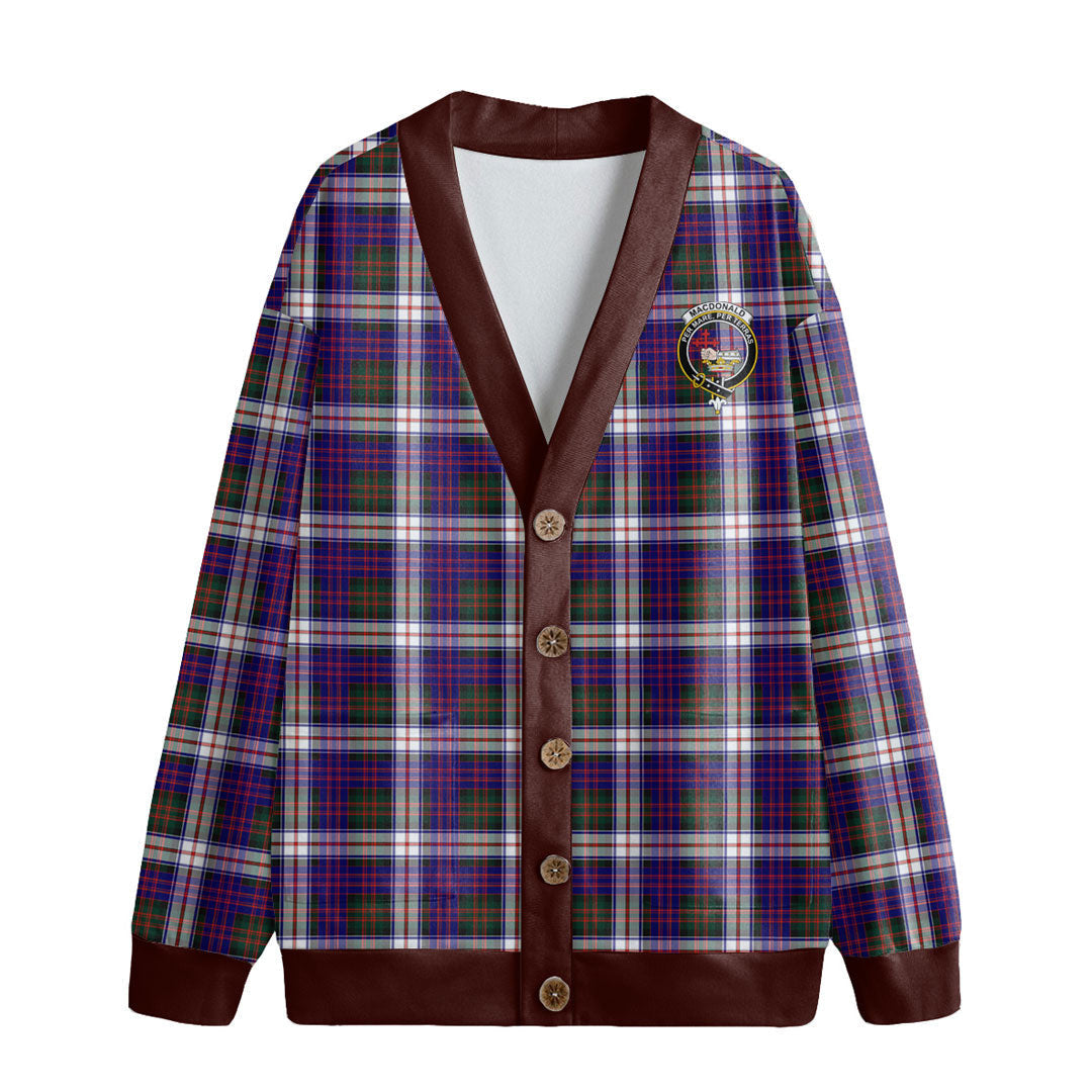 MacDonald Dress Modern Tartan Crest Knitted Fleece Cardigan