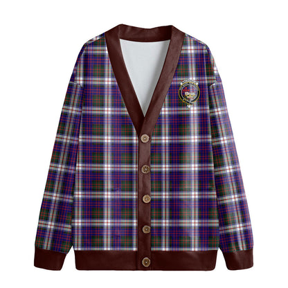 MacDonald Dress Modern Tartan Crest Knitted Fleece Cardigan