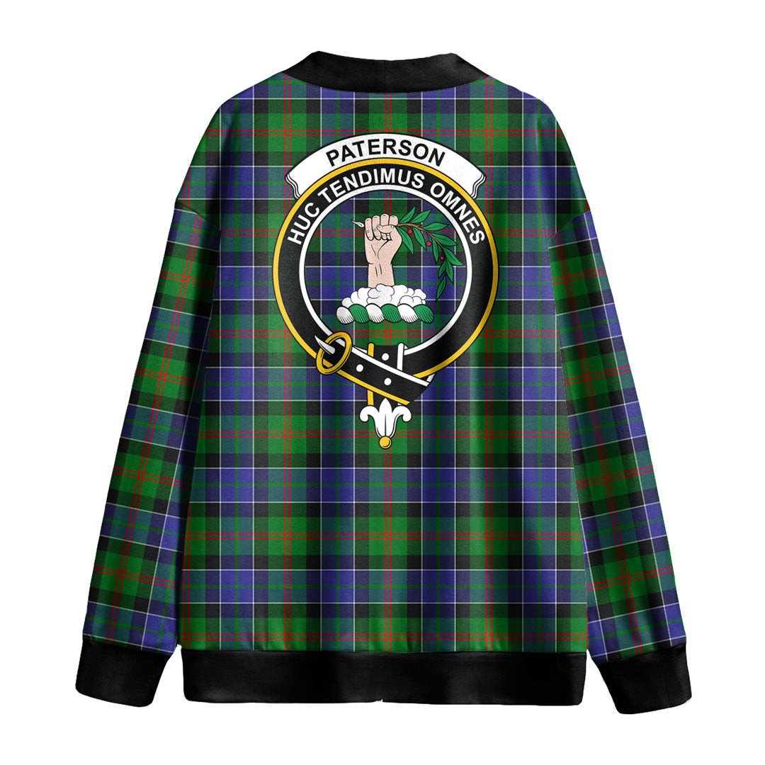 Paterson Tartan Crest Knitted Fleece Cardigan