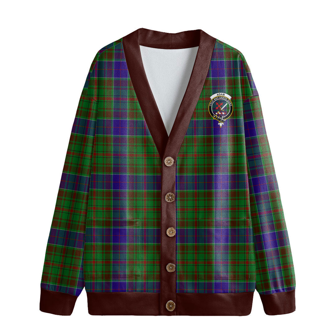 Adam Tartan Crest Knitted Fleece Cardigan