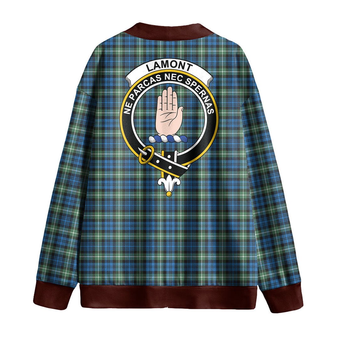 Lamont Ancient Tartan Crest Knitted Fleece Cardigan