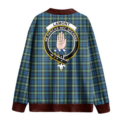 Lamont Ancient Tartan Crest Knitted Fleece Cardigan