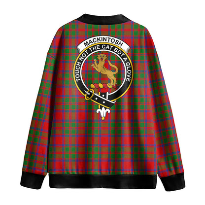 MacKintosh Modern Tartan Crest Knitted Fleece Cardigan