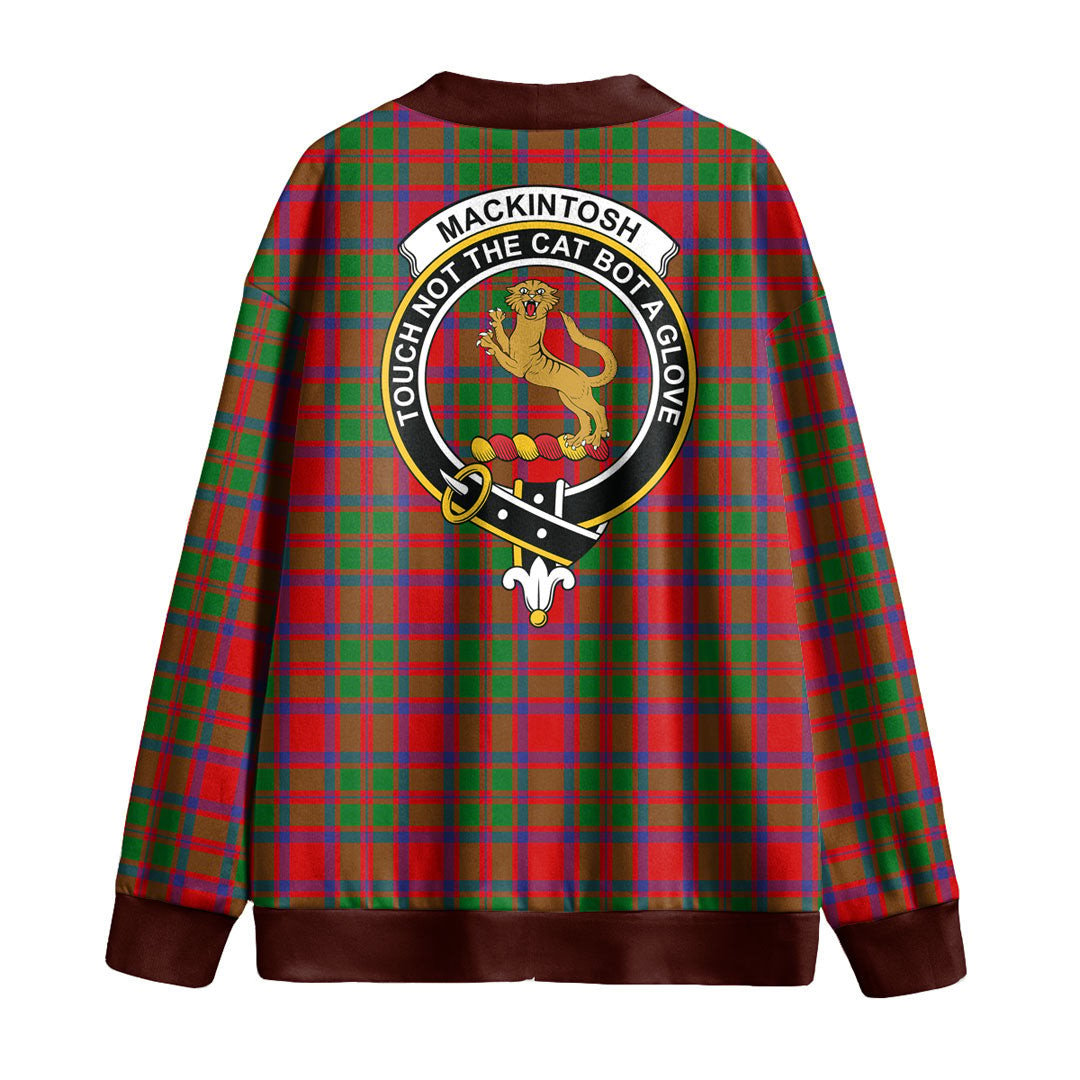 MacKintosh Modern Tartan Crest Knitted Fleece Cardigan