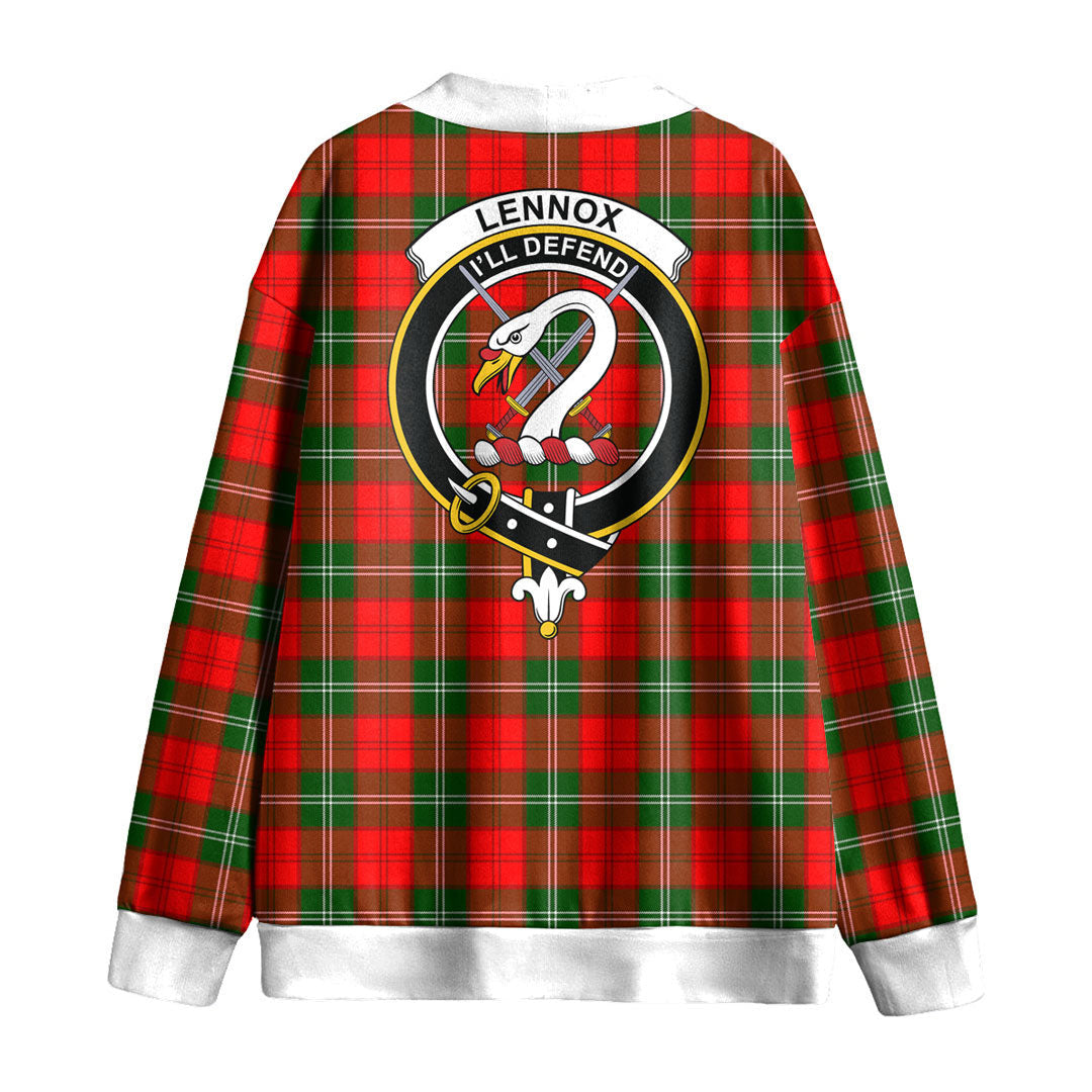 Lennox Modern Tartan Crest Knitted Fleece Cardigan