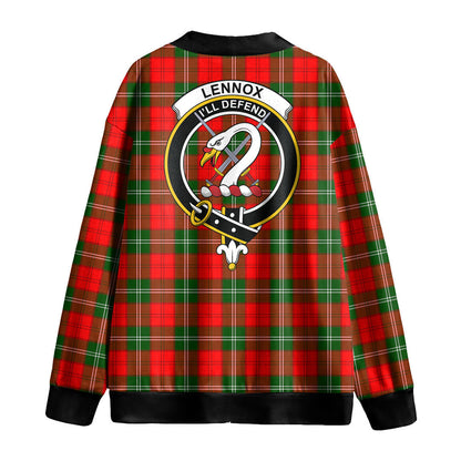 Lennox Modern Tartan Crest Knitted Fleece Cardigan