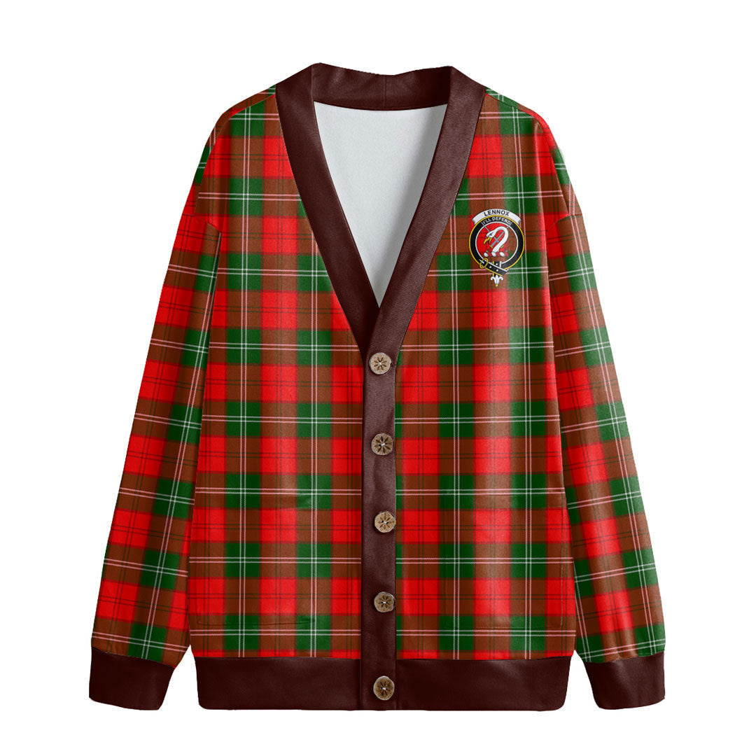 Lennox Modern Tartan Crest Knitted Fleece Cardigan