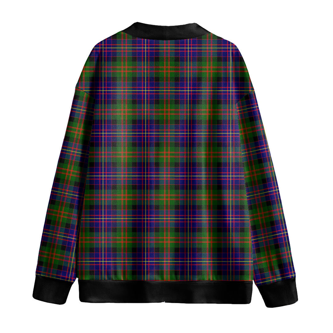 Cameron of Erracht Modern Tartan Plaid Knitted Fleece Cardigan