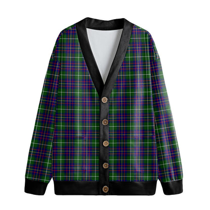 Inglis Modern Tartan Plaid Knitted Fleece Cardigan