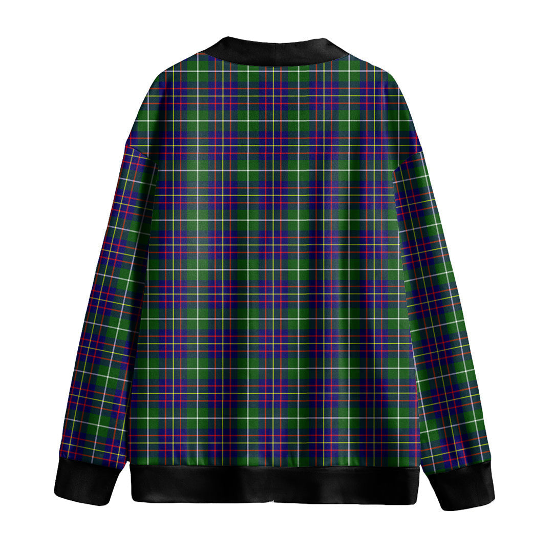 Inglis Modern Tartan Plaid Knitted Fleece Cardigan