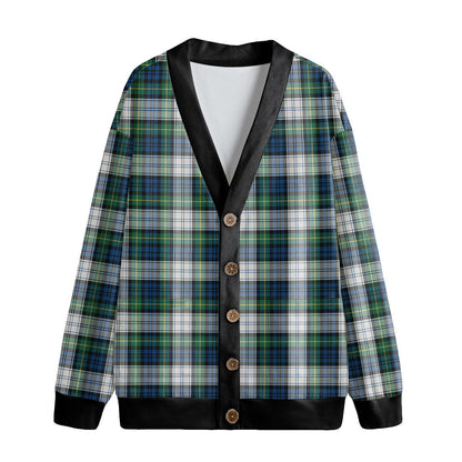 Gordon Dress Ancient Tartan Plaid Knitted Fleece Cardigan