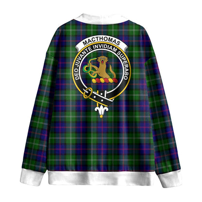 MacThomas Modern Tartan Crest Knitted Fleece Cardigan