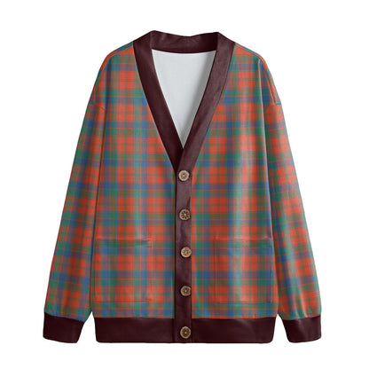 Robertson Ancient Tartan Plaid Knitted Fleece Cardigan