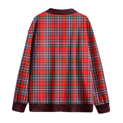 MacFarlane Modern Tartan Plaid Knitted Fleece Cardigan