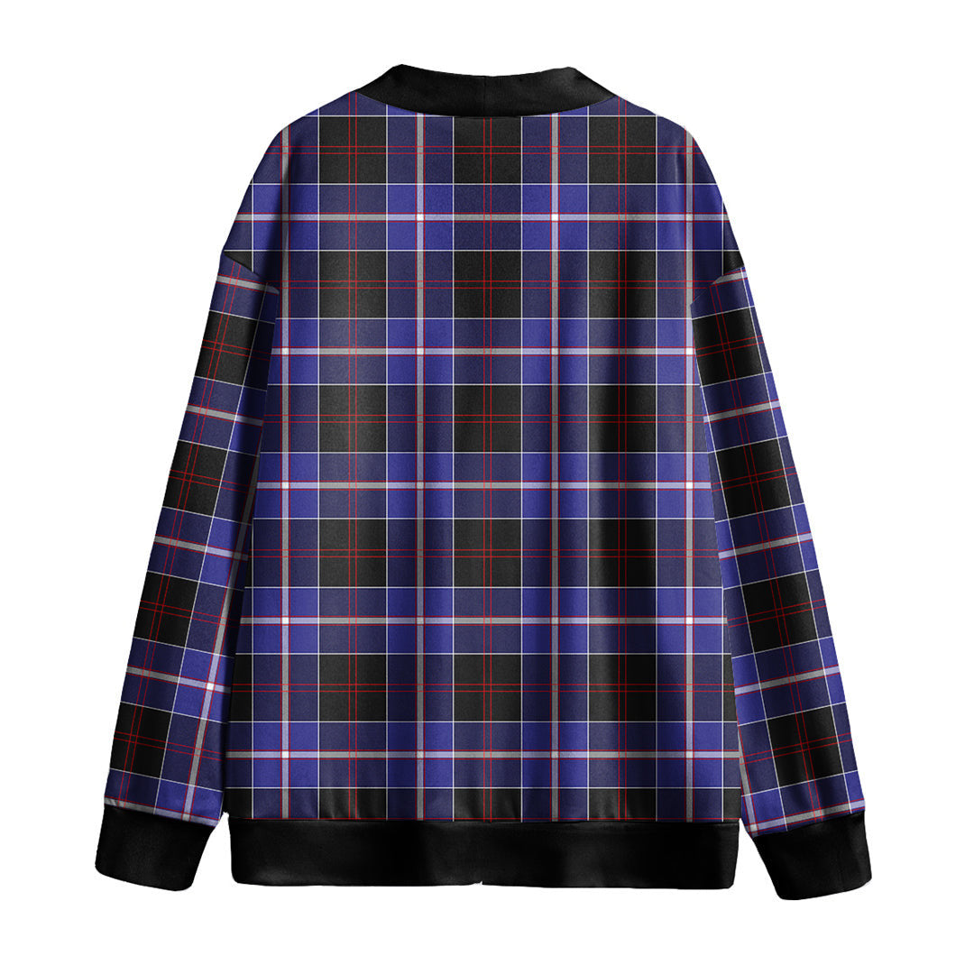 Dunlop Modern Tartan Plaid Knitted Fleece Cardigan