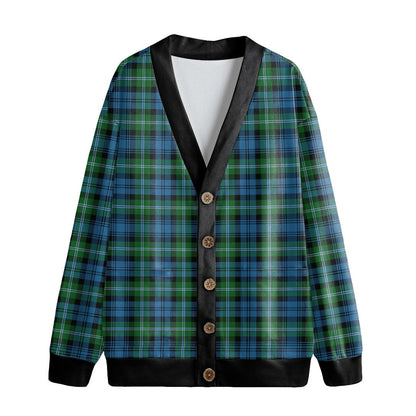 Lyon Tartan Plaid Tartan Plaid Knitted Fleece Cardigan