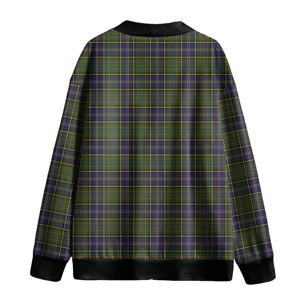 MacMillan Hunting Modern Tartan Plaid Knitted Fleece Cardigan